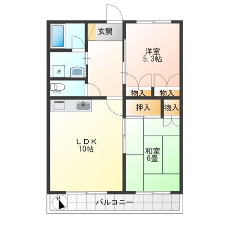 VESTA七日町の物件間取画像